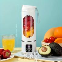 USB Rechargeable Portable Juicer - Mini Blender with 10-Blades, Digital Display, Three Modes, Easy-to-Clean, Ideal for Smoothies & Fresh Juice CDN balta