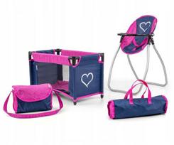 Milly Mally Zestaw Dla Lalek Elsa Prestige Navy Różowo Granatowy 4W1