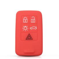KEYYOU For Volvo XC60 S60 S60L V40 V60 S80 XC70 Silicone Case Cover Fob Remote Key Shell Car Key 5 Buttons New Arrivel raudona