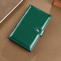 Card Holder PU Leather Passport Bag Purse Passport Cover Passport Clip Card Case RFID Anti-theft Storage Card Bag žalia