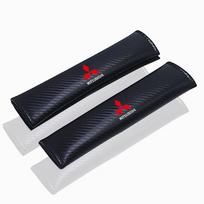 2Pcs For Mitsubishi Ralliart Lancer Outlander Pajero L200 ASX Carbon Fiber Protection Cover auto Shoulder Cover car Accessories juoda