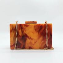 New marble acrylic dinner bag, grab bag, one shoulder oblique span wedding fashion women's bag