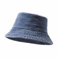 Hip Hop Solid Color Bucket Hat Wide Edge Foldable Fisherman Hat Lightweight Thin Boonie Hat Summer Season tamsiai mėlyna spalva