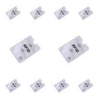 10pcs NFC Blocking Anti RFID Card Holder Reader Lock Aluminium Foil NFC Blocking Case Lightweight Anti Theft ID Card Box Travel