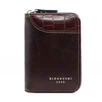 Casual Stone Pattern PU Card Holder 11 Card Slots Vintage Organ Card Case Solid Color Large Capacity Male Coin Purse Boys tamsios kavos spalvos