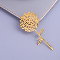 1Pcs Elegant Metal Floral Lapel Pin Hollow Dandelion Brooch Pin For Women Daily Wear Bridesmaid Gift Wedding Banquet Jewelry