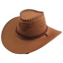 New Artificial Suede Western Cowboy Hat Tibetan Style Curved Brim Top Hat Soft Felt Roll Brim Cowgirl Cap Outdoor Riding