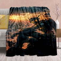 Gundam Anime Flannel Blanket - Soft Warm Perfect for Sofa, Bedding Camping Travel Office Home Decor 75x90cm