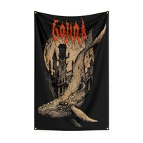 Tapestry gojira godzilla heavy metal band 75x100 juoda