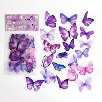 40Pcs/lot Butterfly Stickers Scrapbooking Bullet Journaling Toy Retro Craft Deco Album DIY Stationery Stickers Waterproof