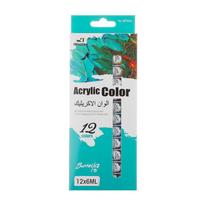 12 Colors Acrylic Paints Set Oil Gouache Watercolor Painting Pigment for Art Drawing Supplies (as the picture,12 Colors)