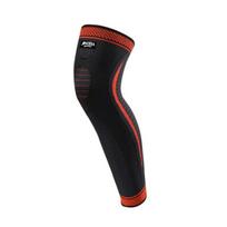 1Pc Leg Knee Brace Elastic Soft Nylon Stress Relief Long Leg Knee Sleeve for Sports L oranžinė