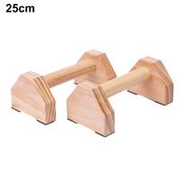 1 Pair Stable Push-up Bar Anti Crack Pine Wood Hexagon Design Parallettes Bar for Home 25 cm