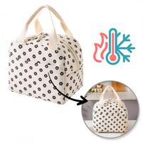 Torba Termiczna Lunch Box Stokrotki Śniadaniówka Torba Na Jedzenie