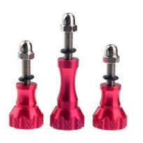 3Pcs Aluminum Thumb Knob Bolt Screw 2 Short + 1 Long For 7 6 5 4 Yi 4K Sjcam SJ4000 H9 Case Tripod Mount Cam Accessory rožinė
