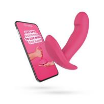 Dėvimas vibratorius EasyConnect Ivy, programėle valdomas daugiavietis stimuliatorius, rožinis