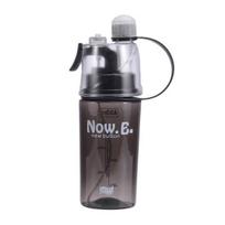 400 ml / 600 ml lauko sporto salės nešiojamas kūrybinis purškiamas geriamojo vandens butelis 400ML juoda