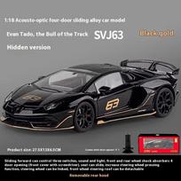 1:18 Scale SVJ63 Alloy Car Toy Model with Sound and Light Pull Back Effect Realistic Details Suitable for Children To Play and Collect Boys Gift juoda