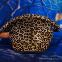 Chic Leopard Print Hip-Hop Hat for Women - Korean Style Retro Navy Design for Spring & Summer One Size leopardo rašto spalva