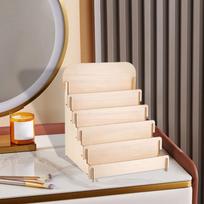 Card Display Stand Business Holder Wood Shelf 5 Layer Poster Organizer for Postcards