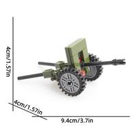 World War 2 MOC Weapon Machine gun Rocket launcher Building Blocks Set DIY WW2 SWAT Soldier Army Accessories Model Toys