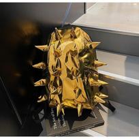 School bag trendy spike design backpack trendy cool personality glossy three-dimensional hedgehog fried street student backpack auksas