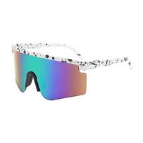 1 Piece of Unisex Plastic One-Piece Large Frame Fashionable Sports Glasses Outdoor Decorative Sunglasses