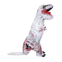 Realistiškas Helovino T-Rex pripučiamas dinozauro kostiumas Cosplay ir pasirodymams Children's Standard balta