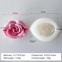DIY Valentine's Day Candle Rose Flower Silicone Mold Handmade Aroma Candle Gypsum Epoxy Resin Ornament Mold
