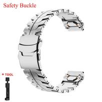 Universalūs laikrodžių dirželiai 22 mm 20 mm Greito atsegimo Nerūdijančio plieno apyrankė Metalinė apyrankė Huawei Samsung Xiaomi Amazfit išmaniesiems laikrodžiams Universal 20mm