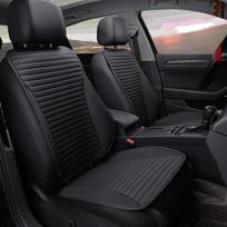 Car Seat Cover Easy Clean Not Moves Auto Seat Cushions, For Kia Rio Pu Leather Non Slide Chair Cover Water Proof E1 Back part black