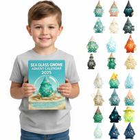 Sea Glass Gnome Christmas Advent Calendar 2025 Gnome Themed Holiday Surprises Advent Countdown Calendar Cute Dwarf Decor Gift China Mainland