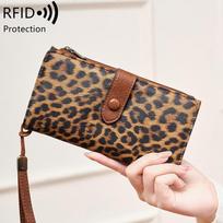 Women Wallet Fashion Vintage Purse RFID Shielding Double Zipper Long Wallet Double Fold Credit CardHolder Women Clutch Wristlet Wallet High Quality