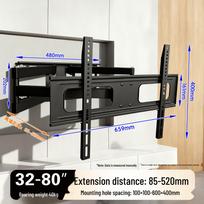 Rotating Retractable TV Wall Mount for 32-80 Inch LCD Monitors