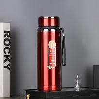 Aukštos kokybės nešiojama termosinė vandens gertuvė, didelės talpos 800 ml, verslo arbatos puodeliai su rankena, termosas raudona