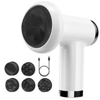 Portable Vibration Massage Gun Deep Muscle Relaxation Body Shaping Fitness Slimming Anti Cellulite Fat Fascia Equipment Health balta