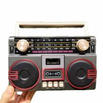 Retro Solar Radio FM AM SW Portable Receiver Bluetooth 5.3 Speaker MP3 Music Player Support USB TF Card Type-C Charging raudona