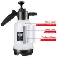 Foam Sprayer, Foaming Pump Hand Pressure   Sprayer Water Sprayer 2L with Two Nozzle