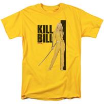 26 Kill Bill Geltonas Kostiumas Plakatas Marškinėliai Licencijuotas Kovos Menų Filmas Retro Geltonas Unisex Marškinėliai XL