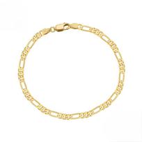 925 Sterling Silver Italian 3.3mm Diamond-Cut Figaro Chain Bracelet for Women Handmade Party Jewelry auksas