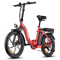 Elektrinis dviratis Fafrees F20 20  250W variklis Sulankstomas miesto elektrinis dviratis 48V 18AH LCD ekranas Didžiausias greitis 25 km/h Maksimali apkrova 130 kg raudona