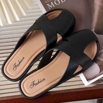 Women's Folding Toe Slippers Casual Shoes Fashionable Slippers 40 juoda