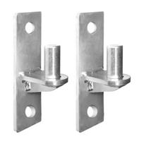 2 Pack Outdoor Chain Link Fence Gate Hinges Portable Sturdy Wall Mount Designs Craft of Stainless Steel with Hinges Pin 1