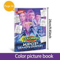 Page 56 Kpop Demon Hunters Anime Coloring Book Cute Line Art Drawing Book for Kids Ideal Perfect Gift for Fans