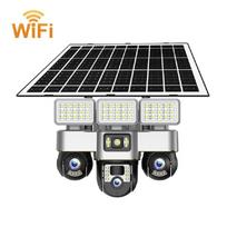 4G WiFi Solar Camera – 3 Lenses & Screen, Outdoor 15MP, Low Power Battery, PIR Human Detection, CCTV Security Wifi Version
