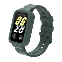 Dėklas+Dirželis Xiaomi mi band 9 aktyviam išmaniajam laikrodžiui priedai sportas Silikoninė apyrankė correa Buferinis korpusas Dangtelis Redmi band 3 For Redmi band 3 armijos žalia spalva