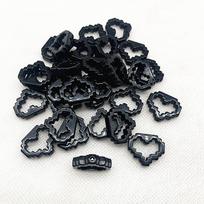 Acrylic Solid Color Baking Paint Pixel Heart-shaped Frame Bead DIY Mobile Phone Chain Keychain Material Jewelry Accessories