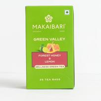 Makaibari Apoorva Green Valley Forest Honey Lemon Darjeeling Green Tea Bags 25 Count Low Caffeine Antioxidan Refreshing