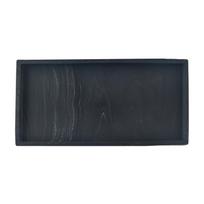 Silicone tray for bathroom countertops, hand sanitizer shampoo storage tray, jewelry display tray for decorative storage (black,20.5X10.5X1.8CM) juoda