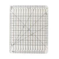 Cutting Assistant 5-in-1 Quilting Ruler Acrylic Easy To Read Scale Slotted Quilting Template Non Slip Clear Fabric Cutting Ruler